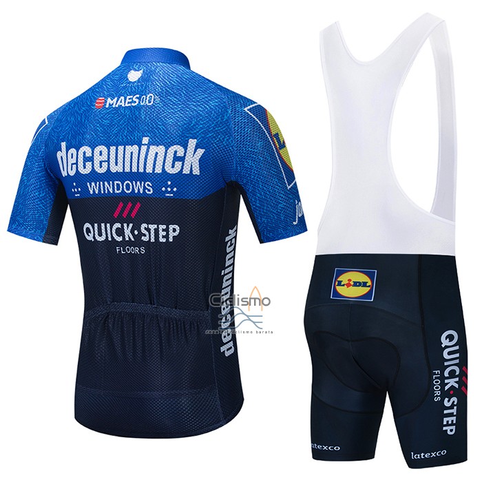 Deceuninck Quick Step Ropa Ciclismo Culotte Corto 2021 Mangas Cortas Azul Violeta